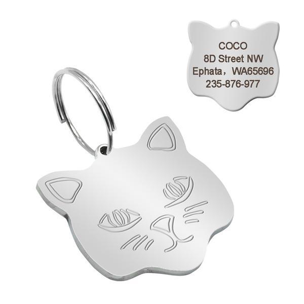 Médaille de luxe Gravée pour Chat en 2 couleurs Bonheur de Chat Médaille Gravée pour Chat en 2 couleurs