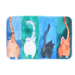 Bonheur de Chat Tapis de sol imprimé chat - anti dérapant