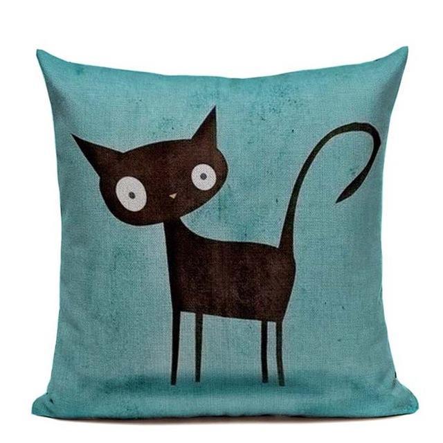 Coussin chat Mademoiselle -- 45x45cm