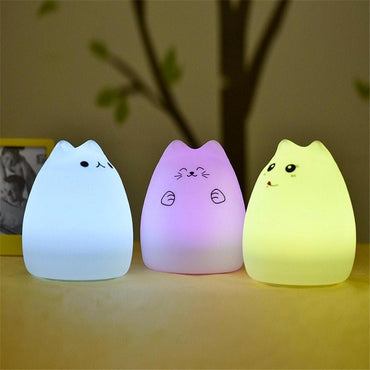 Bonheur de Chat Lampe chat LED USB en silicone