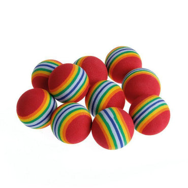 Bonheur de Chat Lot de 10 balles multicolores pour chat