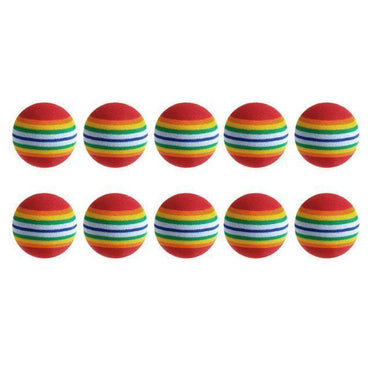 Bonheur de Chat Lot de 10 balles multicolores pour chat