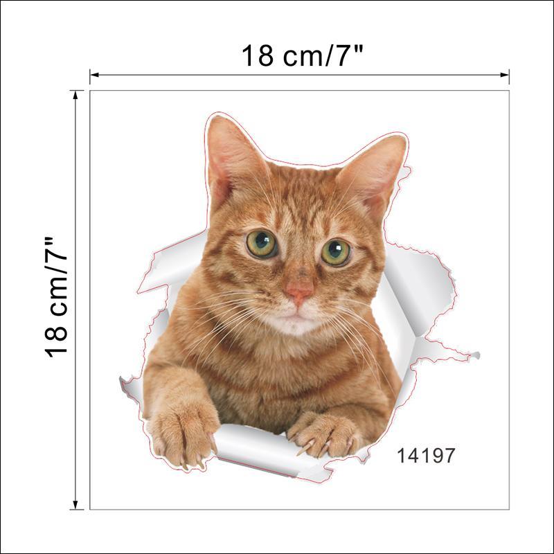 sticker tete de chat 3D – Bonheur de Chat