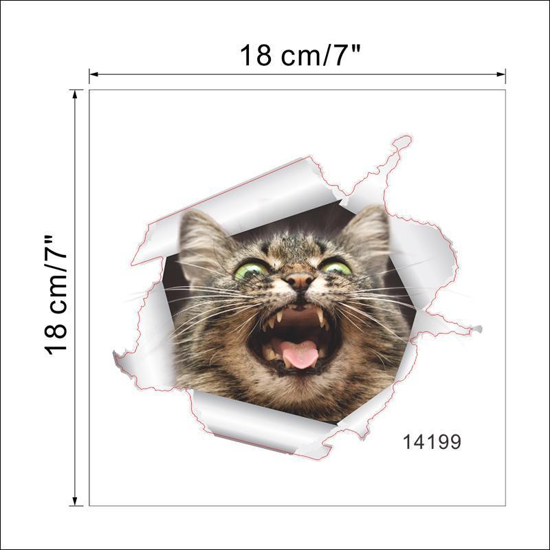 sticker tete de chat 3D – Bonheur de Chat